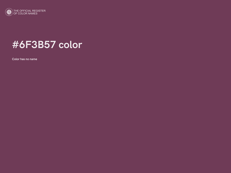 #6F3B57 color image