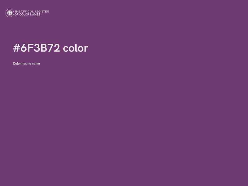 #6F3B72 color image