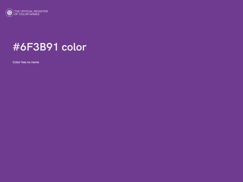 #6F3B91 color image