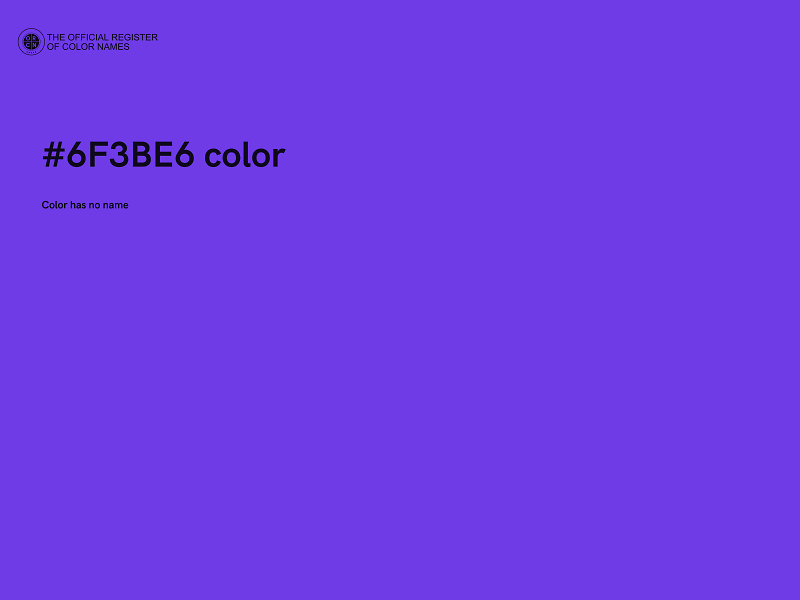 #6F3BE6 color image