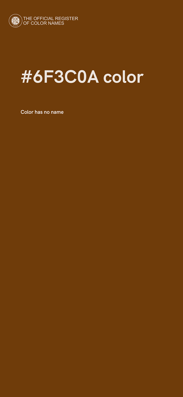 #6F3C0A color image