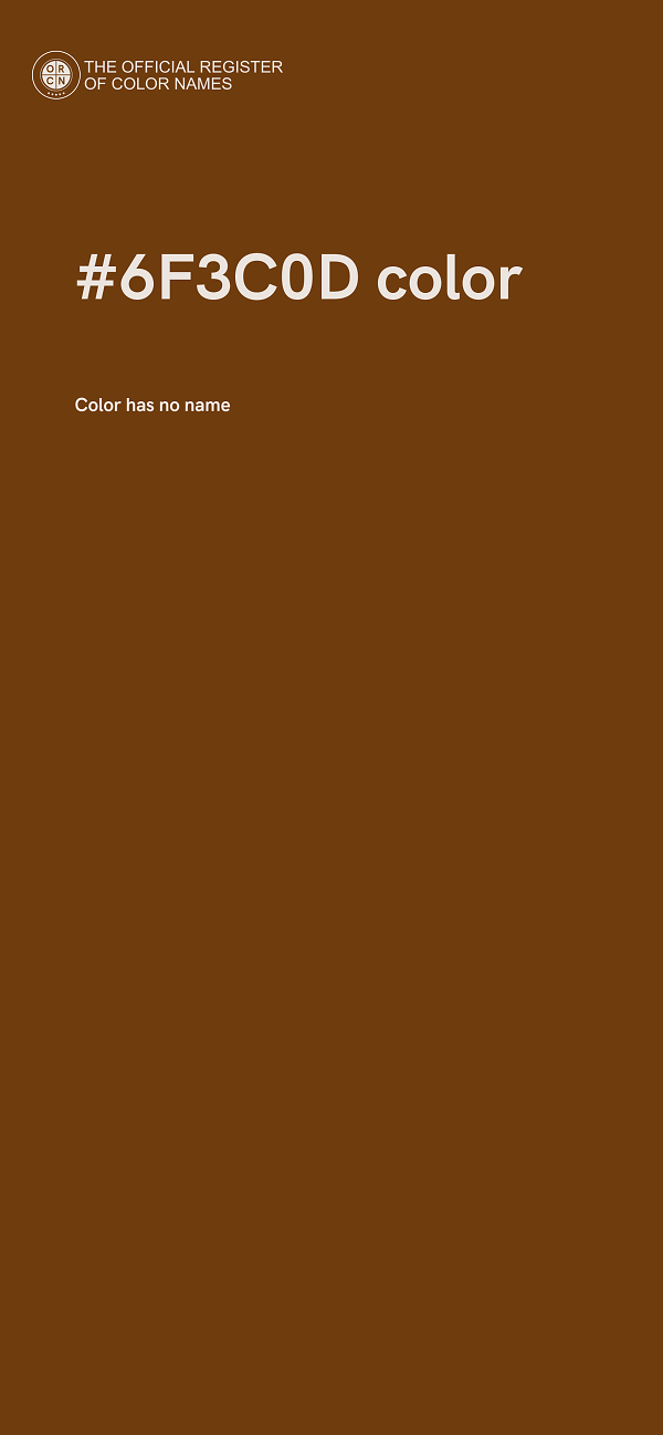 #6F3C0D color image