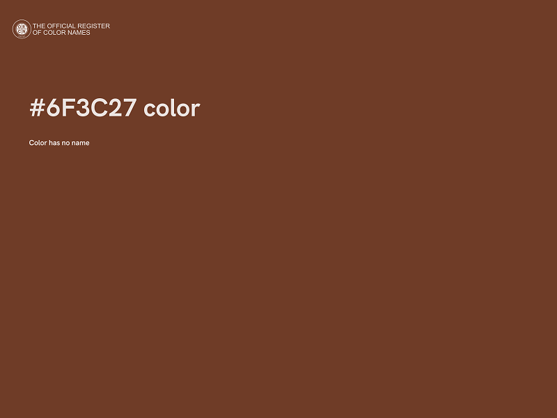 #6F3C27 color image