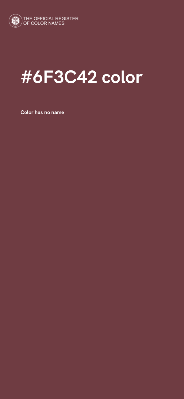 #6F3C42 color image