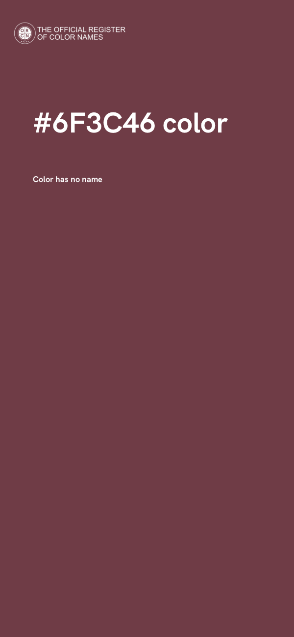 #6F3C46 color image