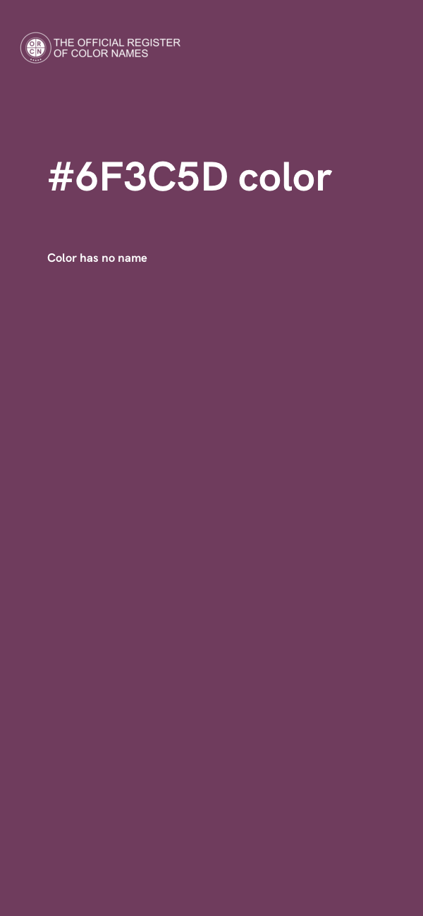 #6F3C5D color image