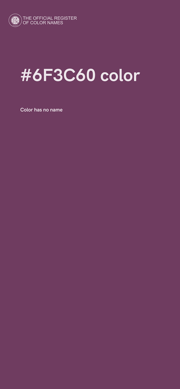 #6F3C60 color image