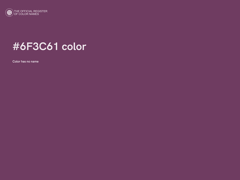 #6F3C61 color image