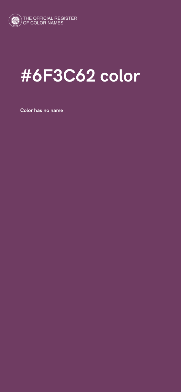 #6F3C62 color image