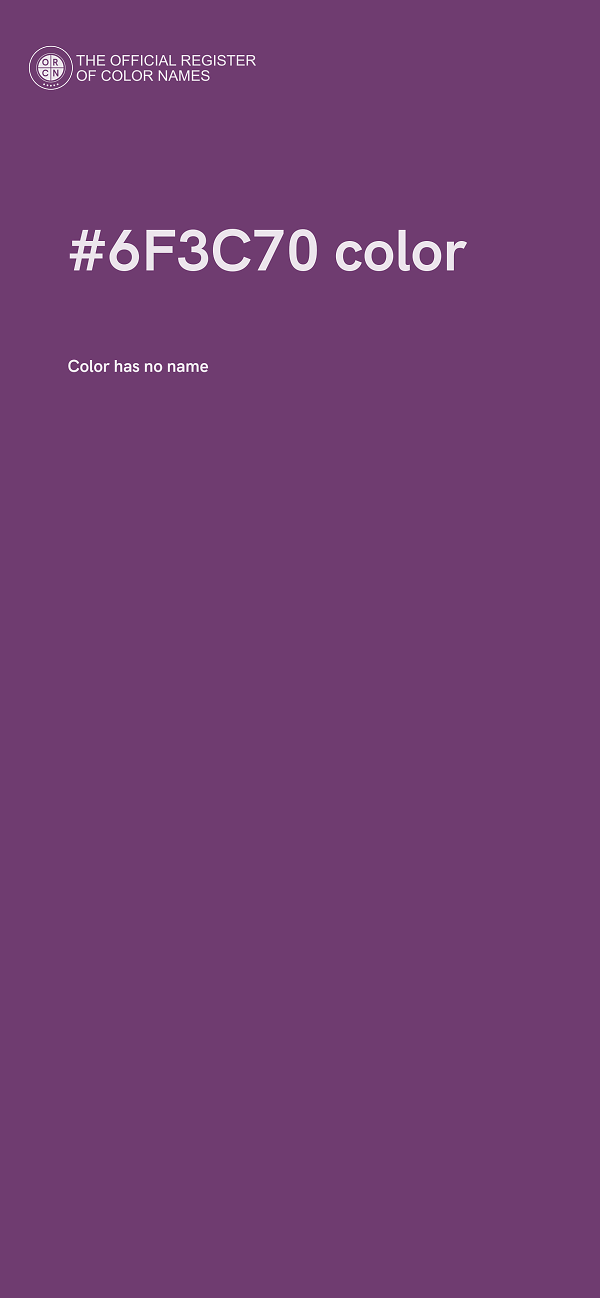 #6F3C70 color image