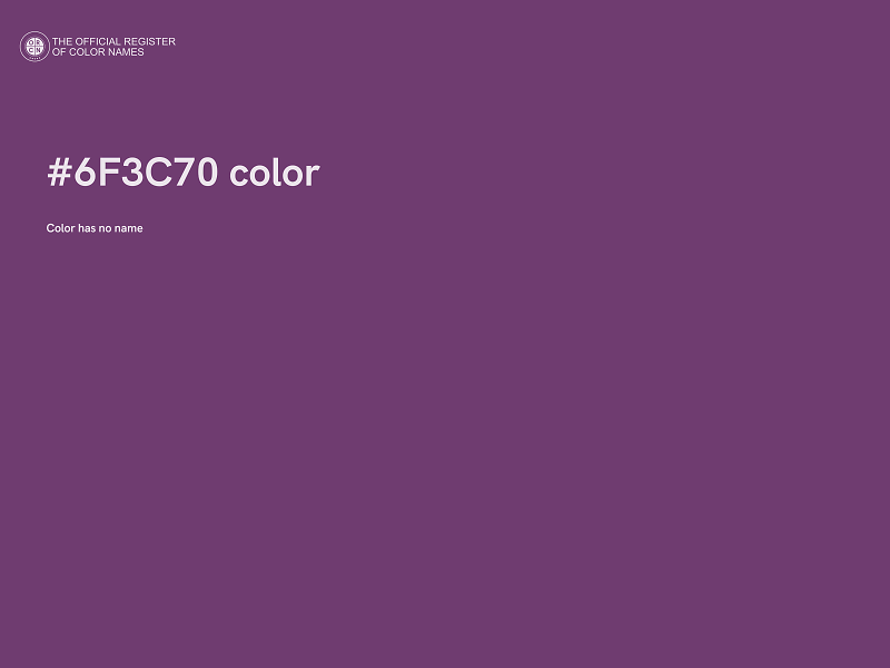 #6F3C70 color image