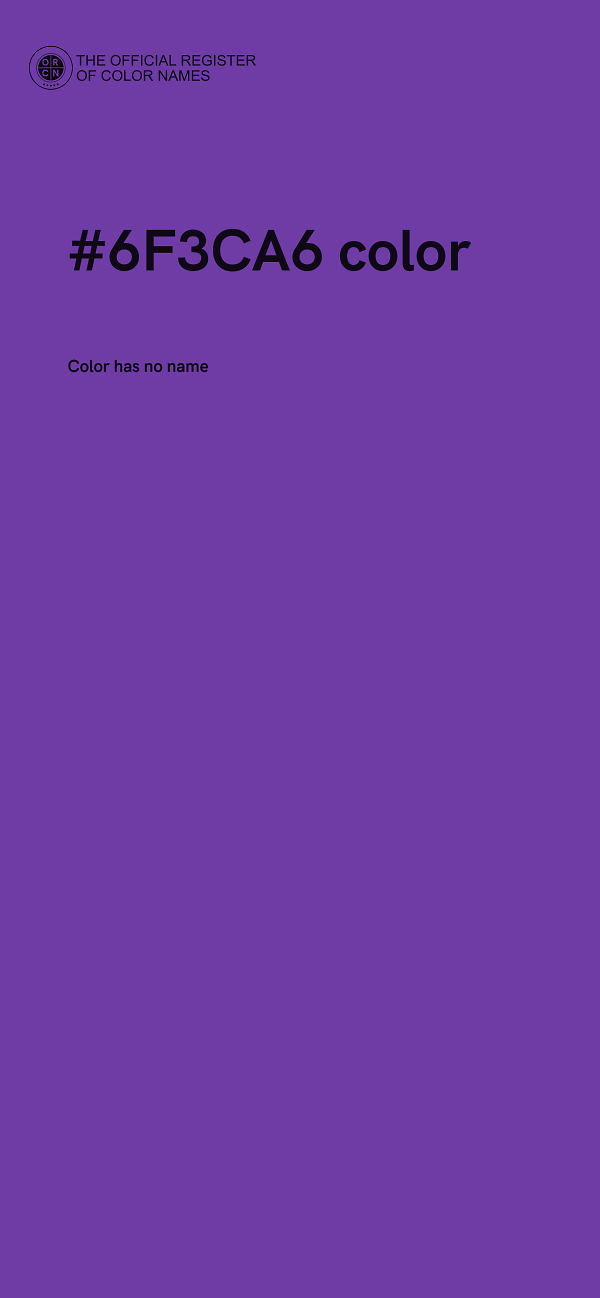 #6F3CA6 color image
