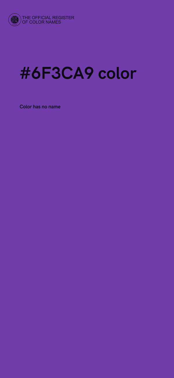 #6F3CA9 color image