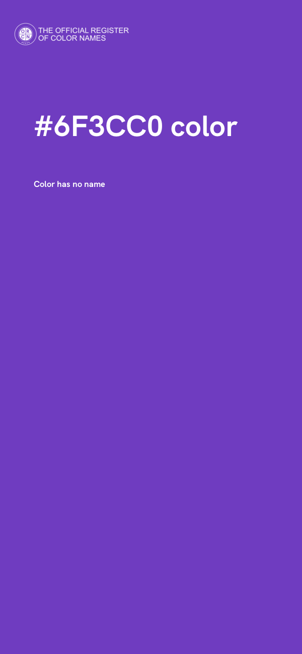 #6F3CC0 color image