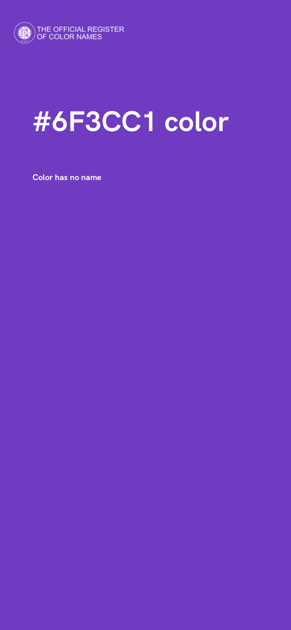 #6F3CC1 color image