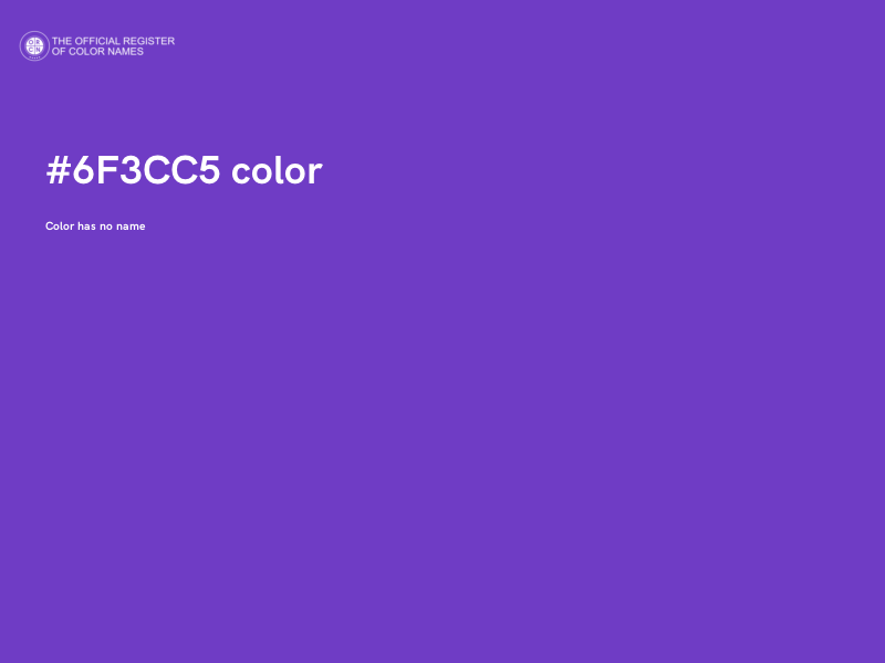 #6F3CC5 color image