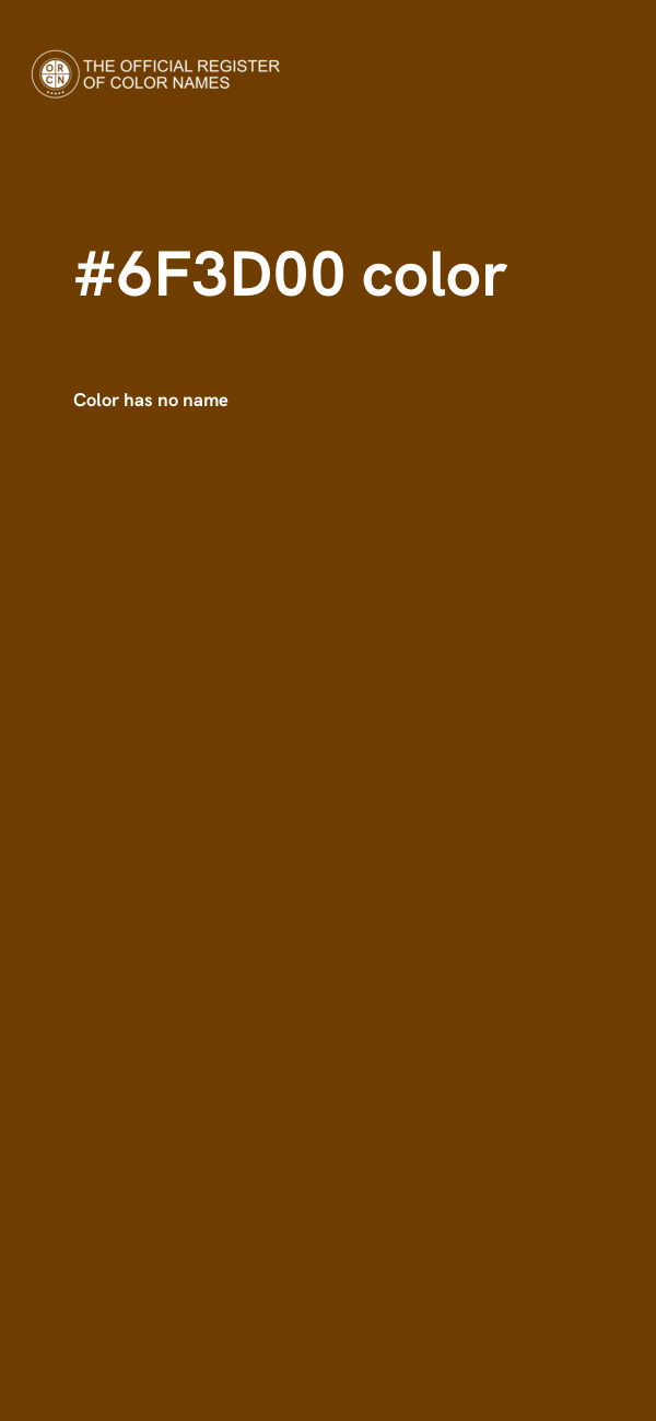 #6F3D00 color image