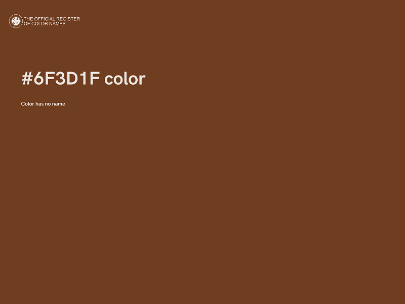 #6F3D1F color image