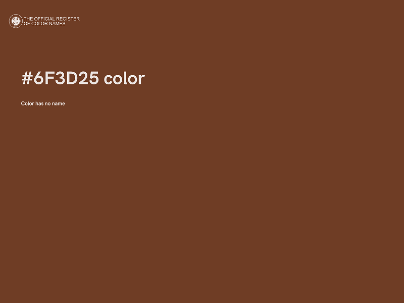 #6F3D25 color image