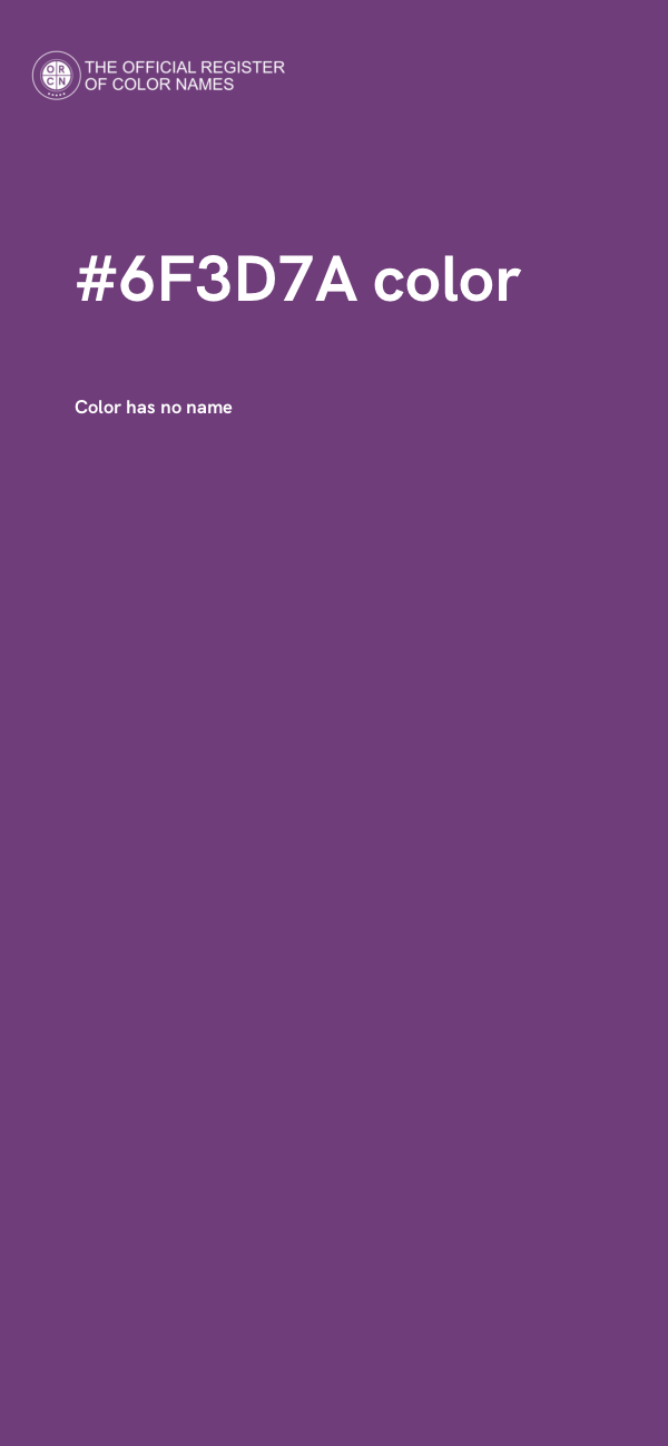 #6F3D7A color image