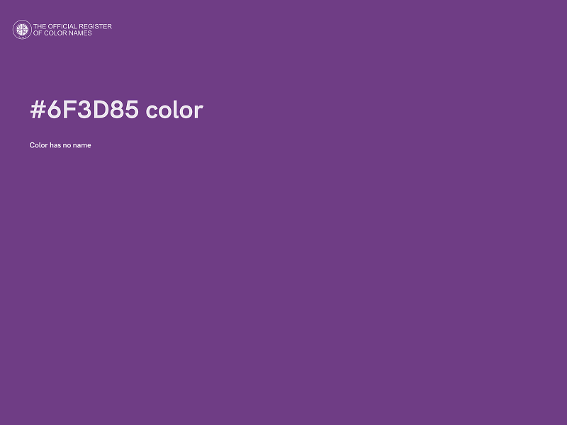 #6F3D85 color image