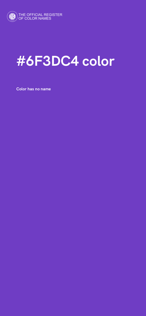 #6F3DC4 color image