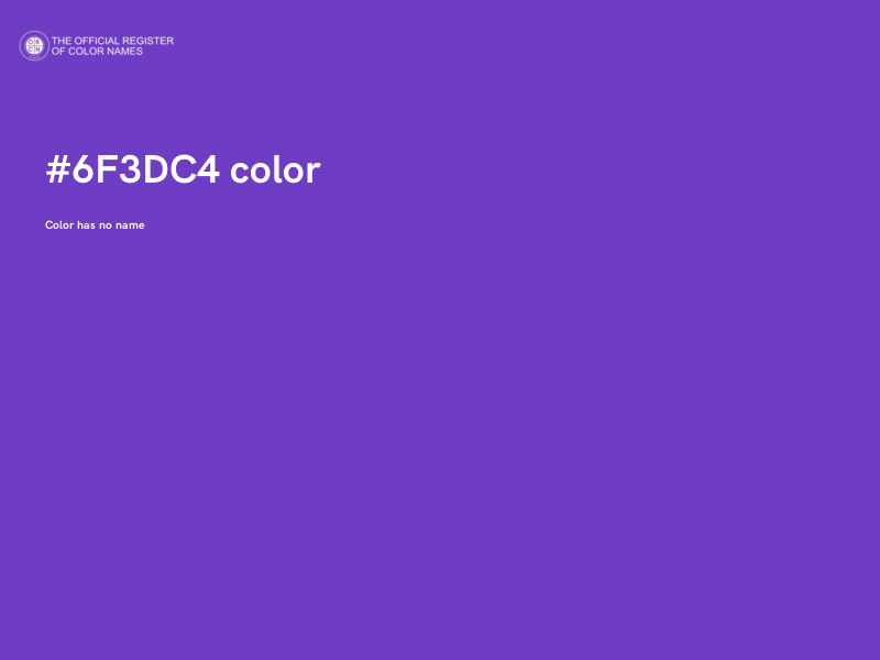 #6F3DC4 color image