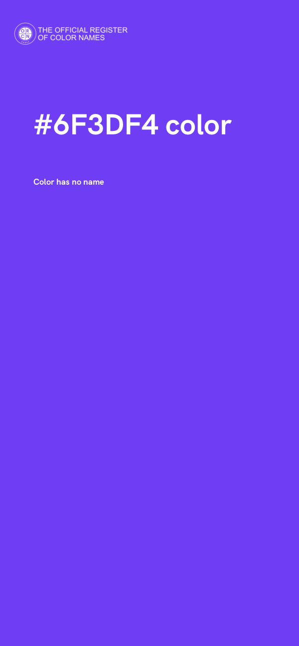 #6F3DF4 color image
