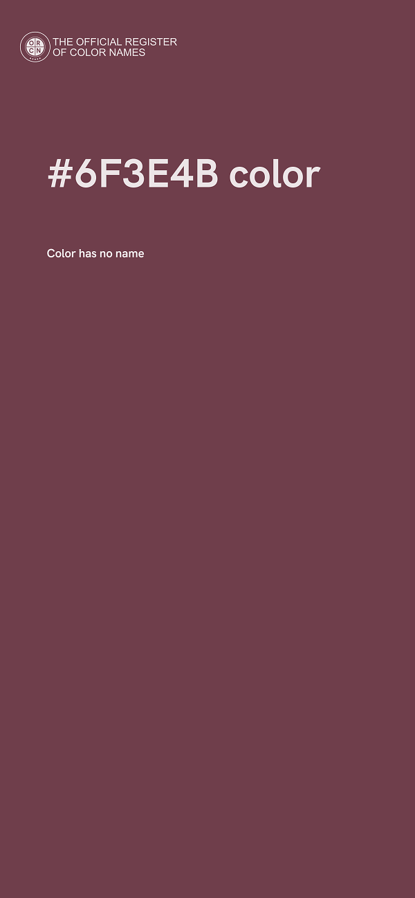 #6F3E4B color image