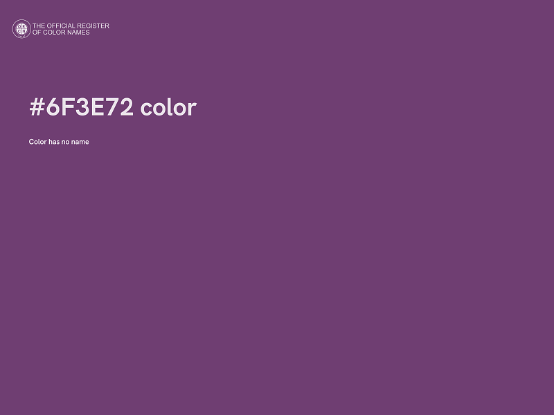 #6F3E72 color image