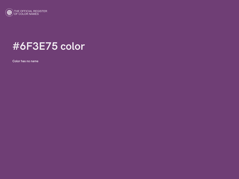 #6F3E75 color image