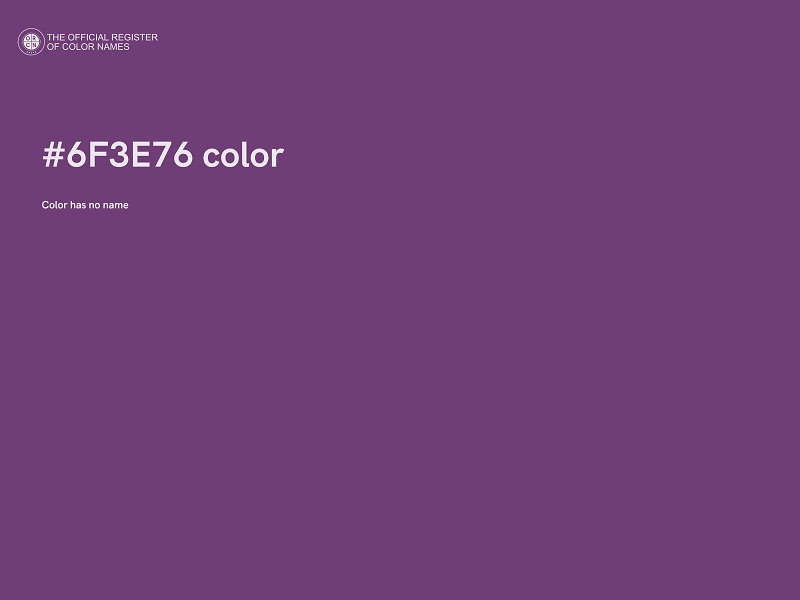 #6F3E76 color image