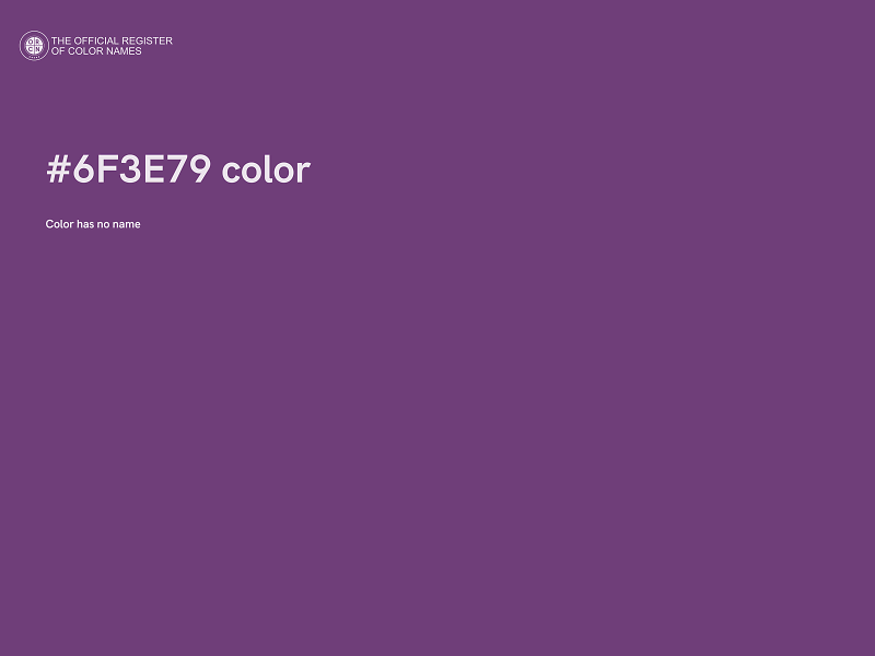 #6F3E79 color image