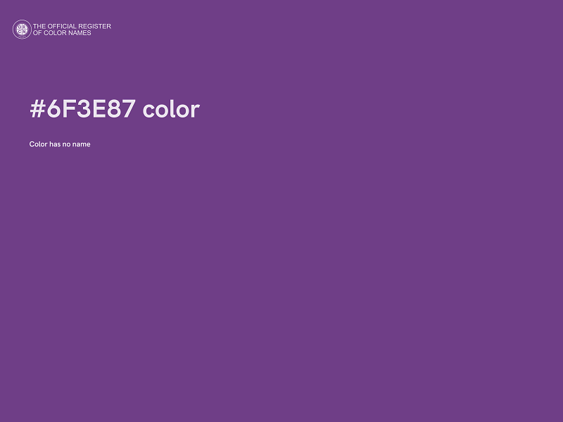 #6F3E87 color image