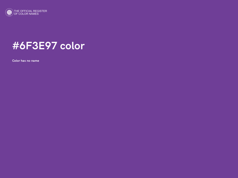 #6F3E97 color image