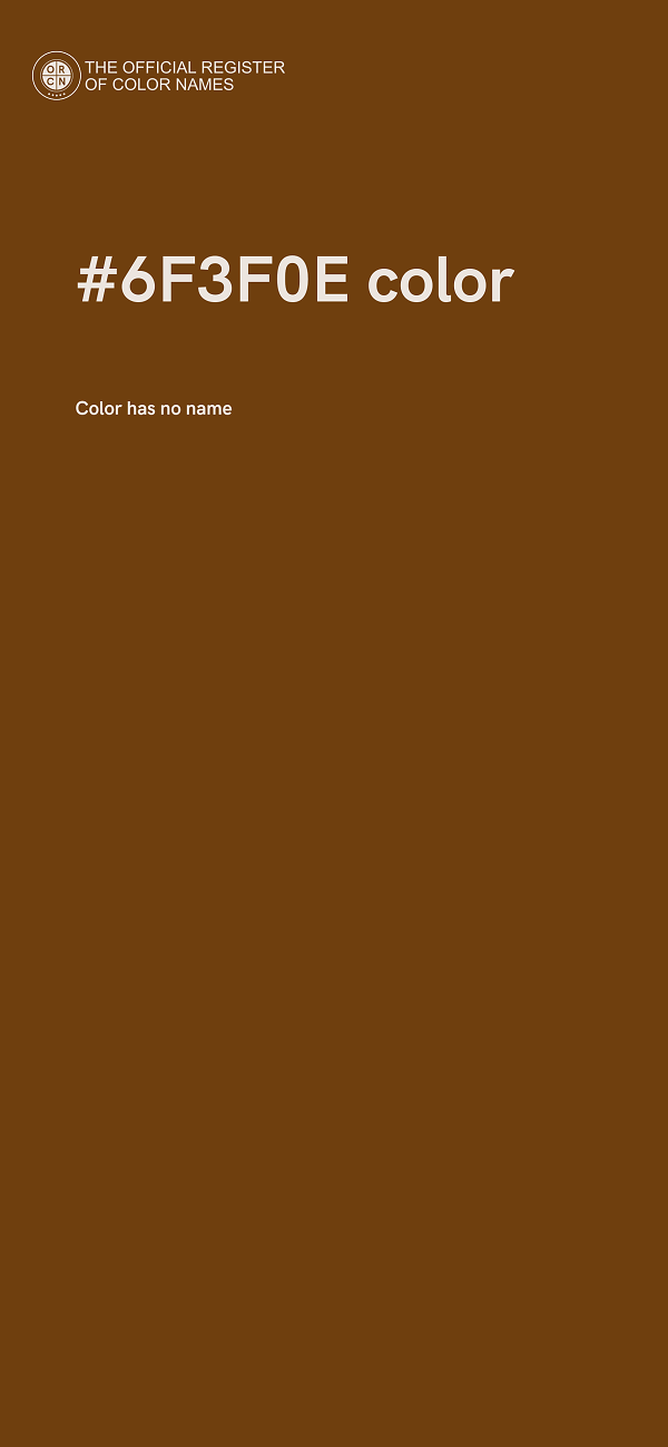 #6F3F0E color image