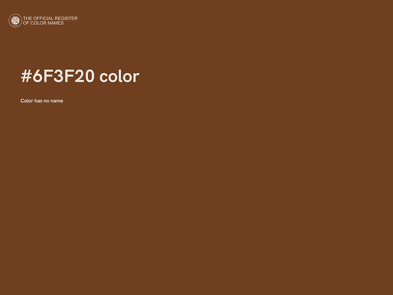 #6F3F20 color image