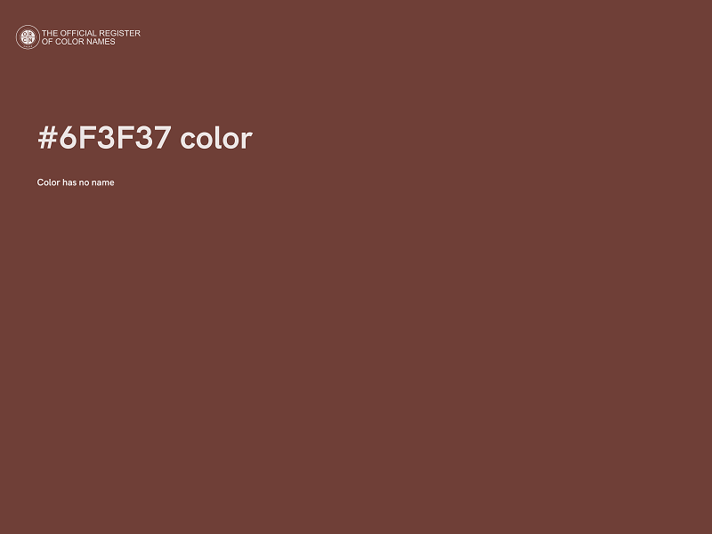 #6F3F37 color image