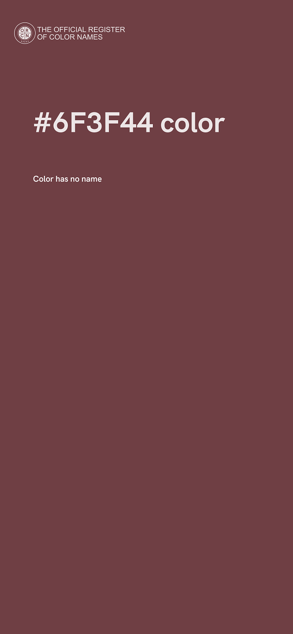 #6F3F44 color image
