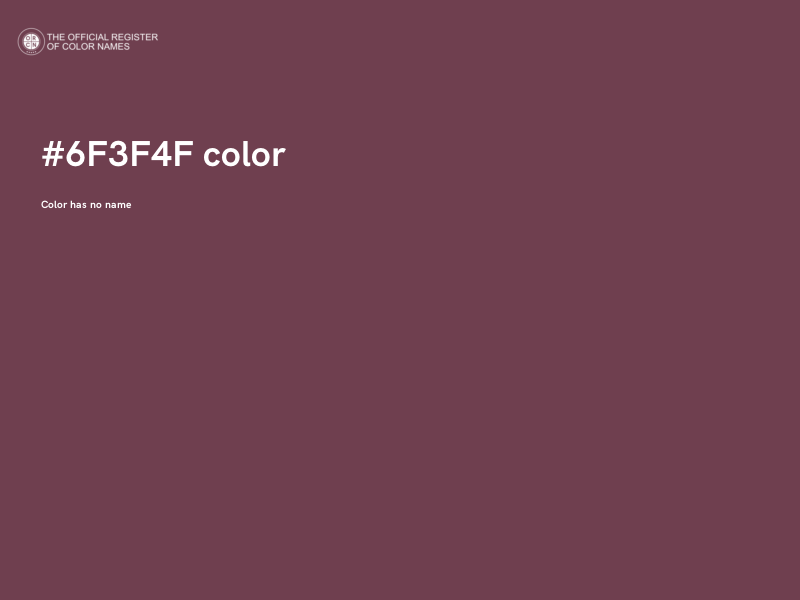 #6F3F4F color image