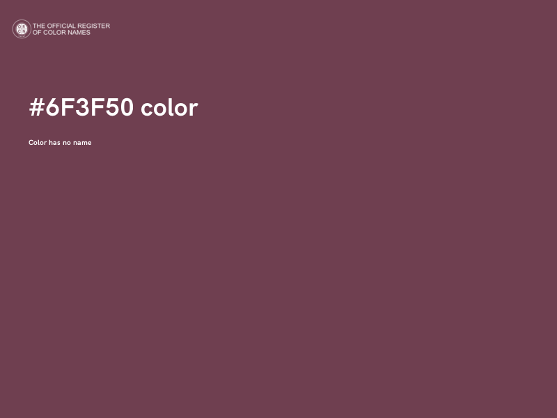 #6F3F50 color image