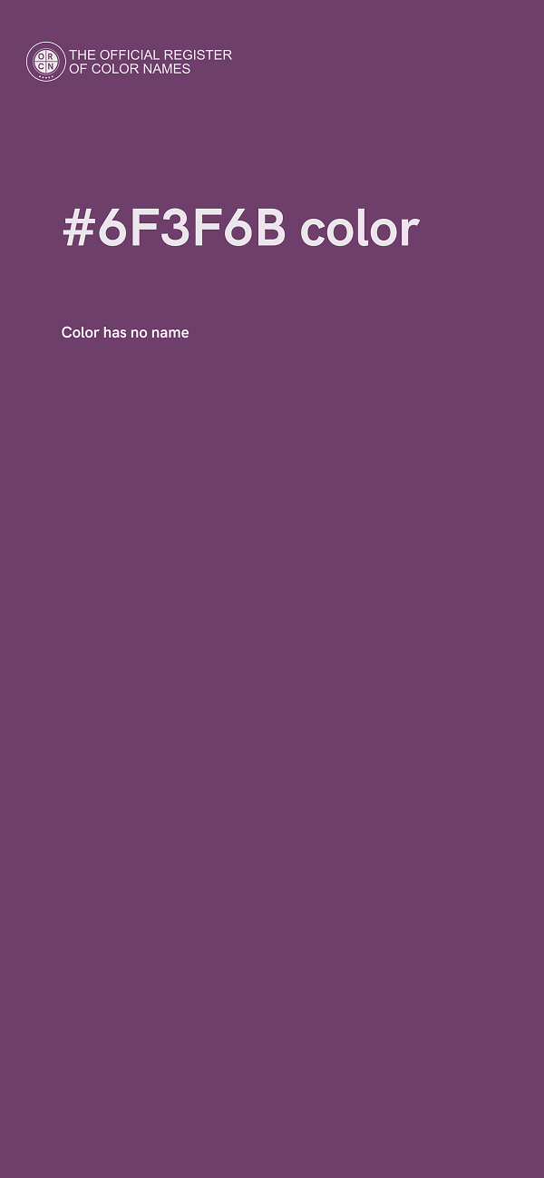 #6F3F6B color image
