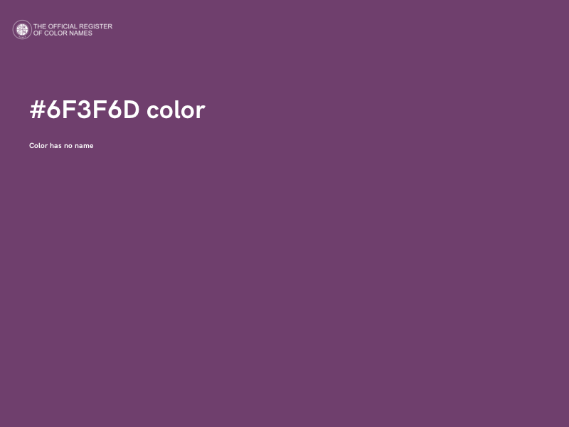 #6F3F6D color image
