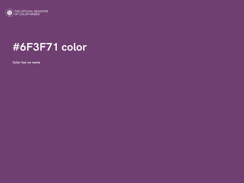 #6F3F71 color image