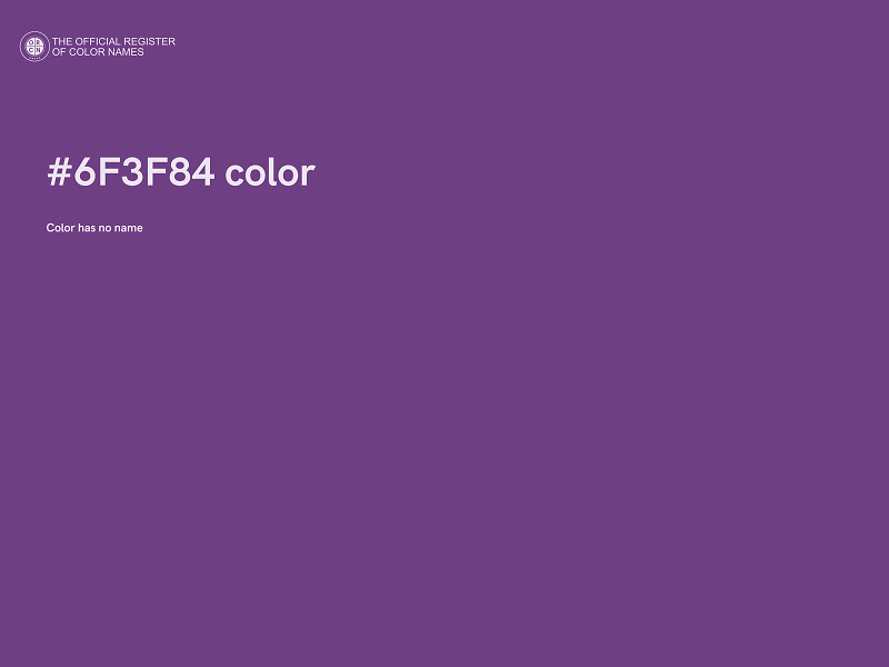 #6F3F84 color image