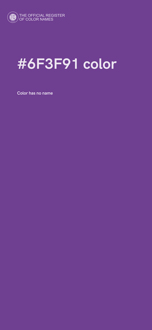 #6F3F91 color image