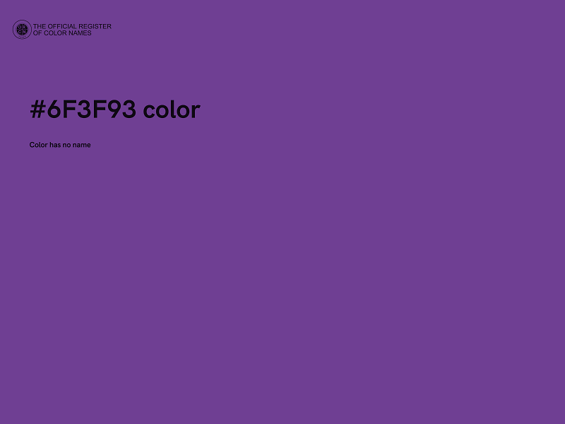 #6F3F93 color image