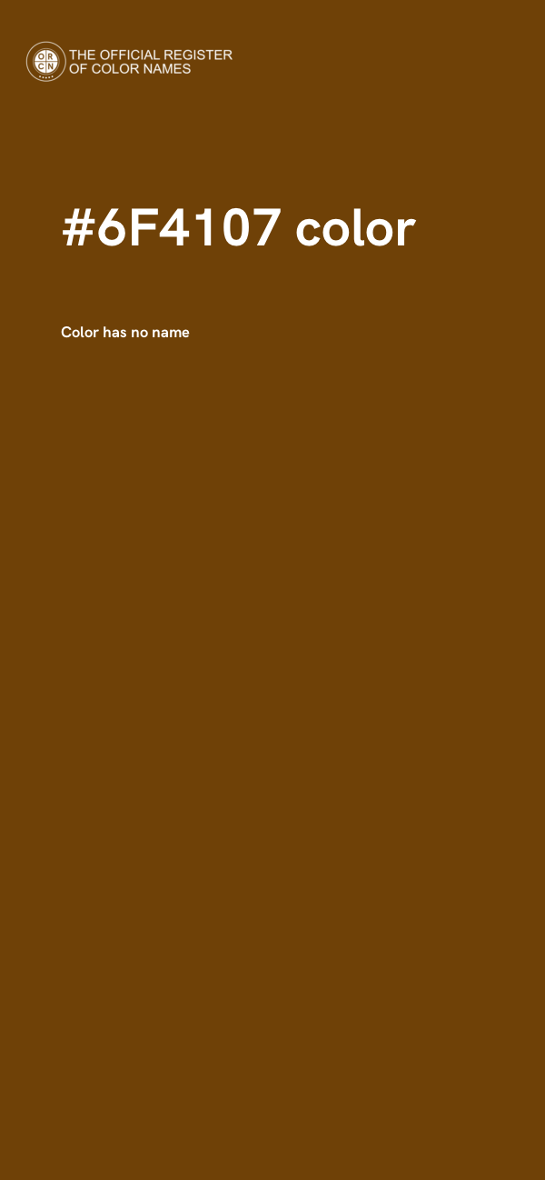 #6F4107 color image