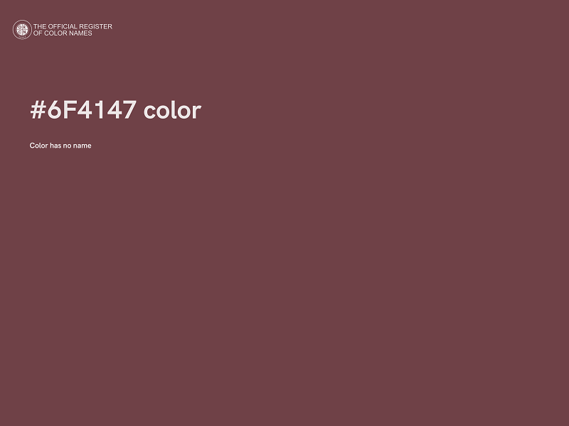 #6F4147 color image