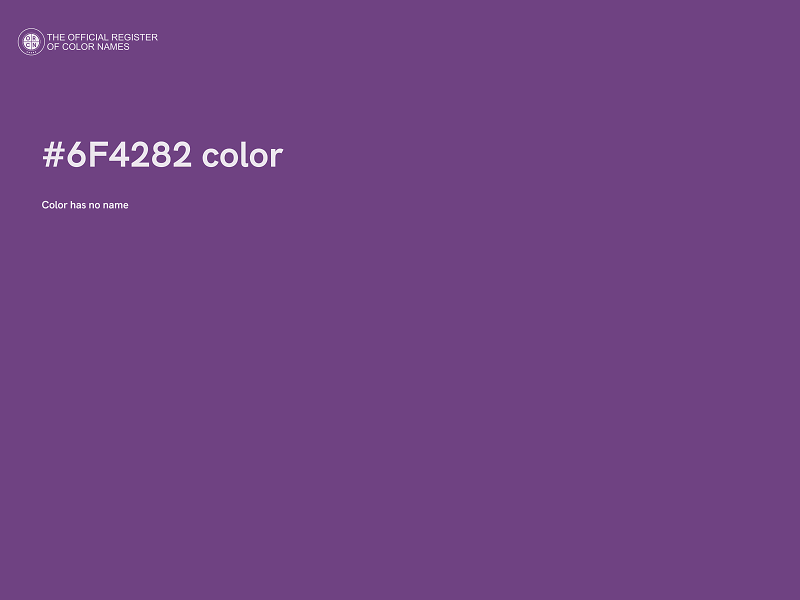 #6F4282 color image